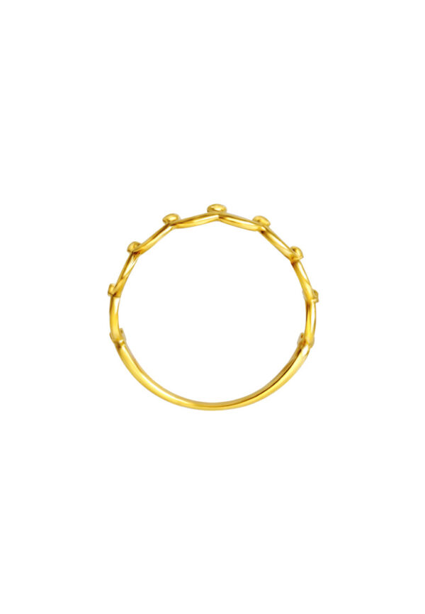TOMEI Minimalist Crown Ring, Yellow Gold 916