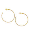 TOMEI Lusso Italia Tri-Tone Beads Hoop Earrings, Yellow Gold 916