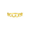 TOMEI Minimalist Crown Ring, Yellow Gold 916