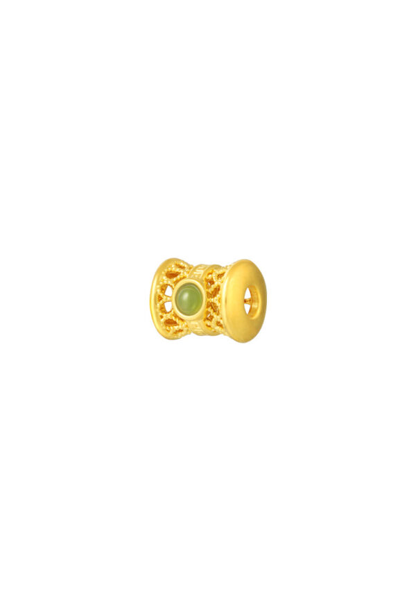 TOMEI Nephrite LuLu Tong Charm, Yellow Gold 999