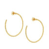 TOMEI Lusso Italia Beads Hoops Earrings, Yellow Gold 916