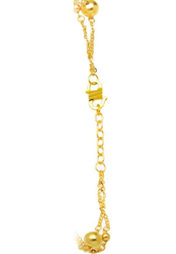 TOMEI Double-Strand Bead Bracelet, Yellow Gold 916