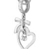 TOMEI Love Charm/Pendant with Ribbon Bow | White Gold 585 (14K) (P5619)