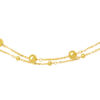TOMEI Double-Strand Bead Bracelet, Yellow Gold 916
