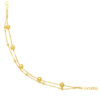 TOMEI Double-Strand Bead Bracelet, Yellow Gold 916
