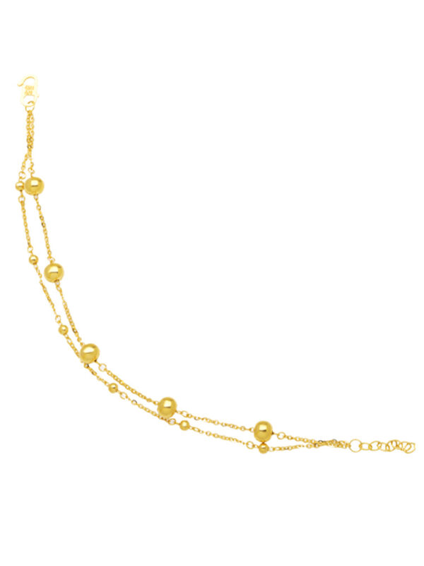 TOMEI Double-Strand Bead Bracelet, Yellow Gold 916