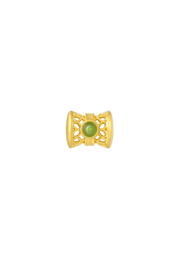 TOMEI Nephrite LuLu Tong Charm, Yellow Gold 999