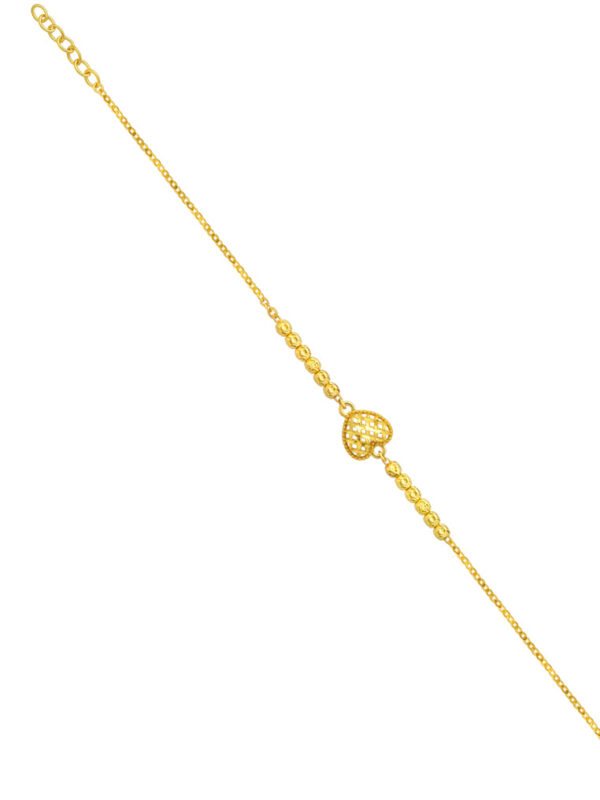 TOMEI Heart Net Bracelet, Yellow Gold 916
