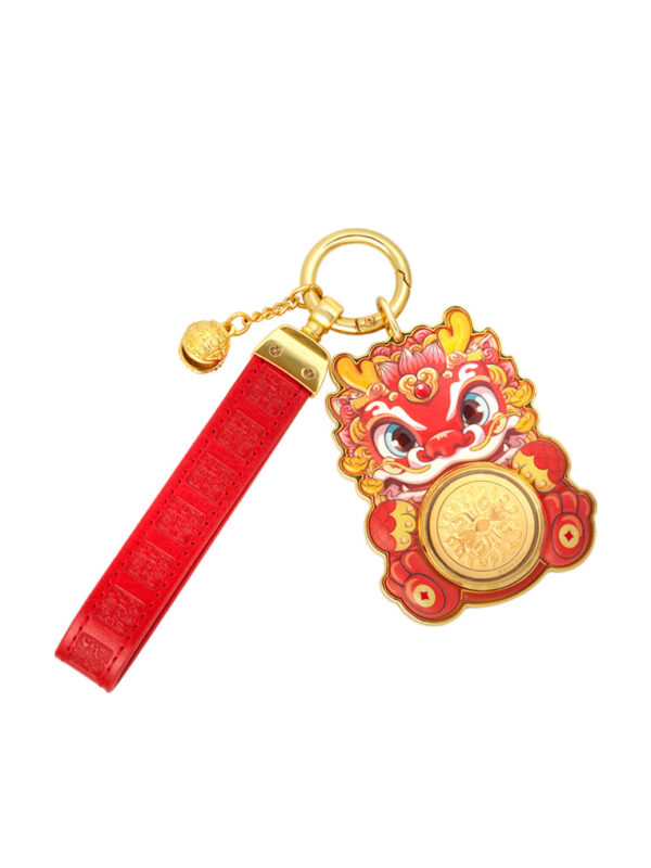 TOMEI Dragon Gold Wafer 0.05G with Key Chain, Yellow Gold 999