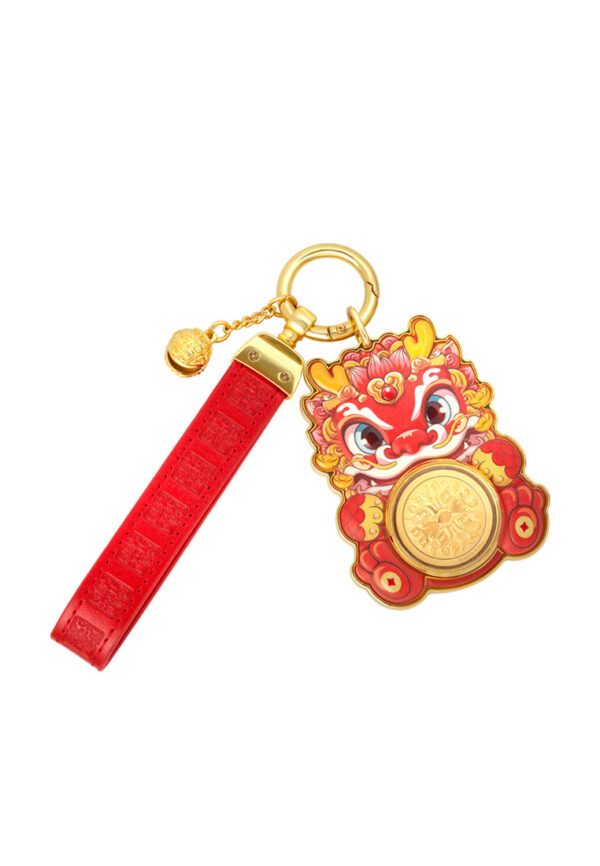 TOMEI Dragon Gold Wafer 0.05G with Key Chain, Yellow Gold 999