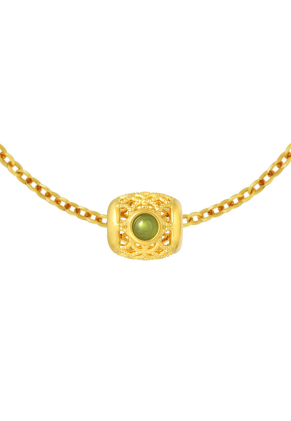 TOMEI Nephrite LuLu Tong Charm, Yellow Gold 999