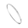 TOMEI Eternity Tapered Diamond Bangle, White Gold 750