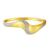 TOMEI Diamond Cut Collection Curvy Bangle, Yellow Gold 916