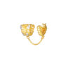 TOMEI Butterfly & Caterpillar Charm, Yellow Gold 916