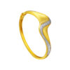 TOMEI Diamond Cut Collection Curvy Bangle, Yellow Gold 916
