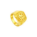 TOMEI Fu-Zi Men's Ring, Yellow Gold 916
