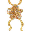 TOMEI Lusso Italia Tri-Tone Floral Necklace, Yellow Gold 916