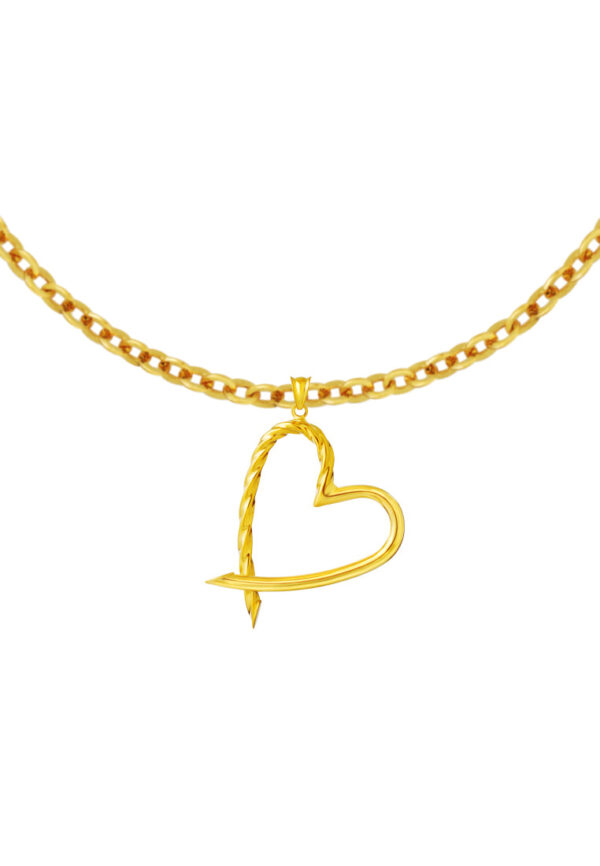 TOMEI Lusso Italia Love Mark Pendant, Yellow Gold 916
