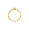 TOMEI Dual-Tone V-Ring, Yellow Gold 916