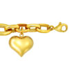 TOMEI Chubby Heart Bracelet, Yellow Gold 916