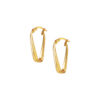 TOMEI Lusso Italia Entwined Rectangular Hoop Earrings, Yellow Gold 916