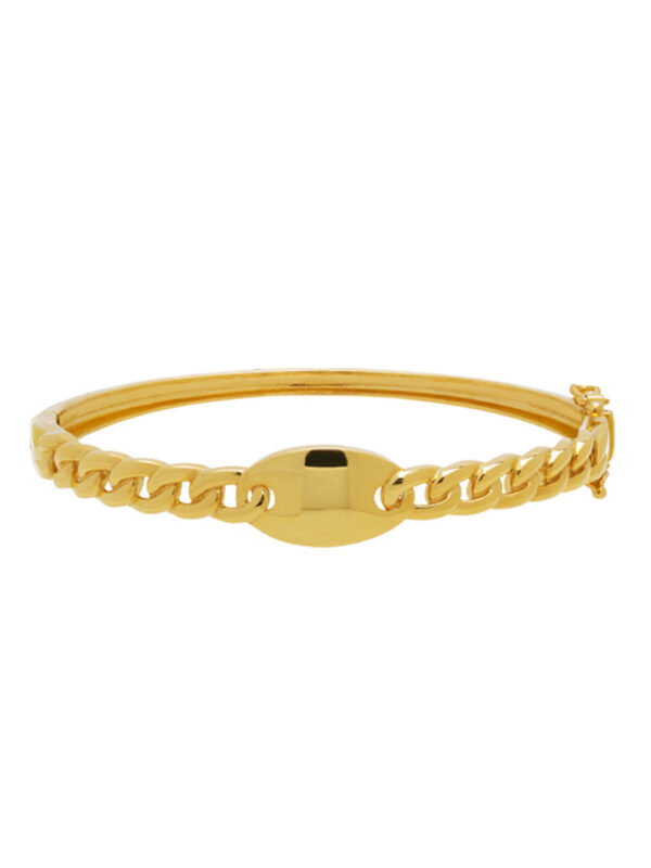 TOMEI Linked at the Center Bangle, Yellow Gold 916