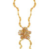 TOMEI Lusso Italia Tri-Tone Floral Necklace, Yellow Gold 916