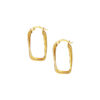 TOMEI Lusso Italia Entwined Rectangular Hoop Earrings, Yellow Gold 916