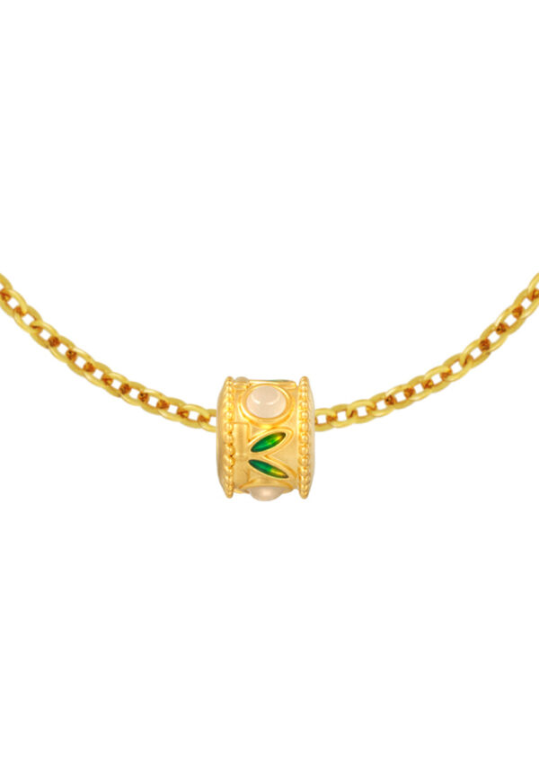 TOMEI Nephrite LuLu Tong Charm, Yellow Gold 999
