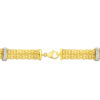 TOMEI Dual-Tone Flat Bracelet, Yellow Gold 916