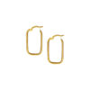 TOMEI Lusso Italia Rectangular Hoop Earrings, Yellow Gold 916