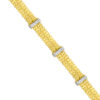 TOMEI Dual-Tone Flat Bracelet, Yellow Gold 916