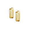 TOMEI Lusso Italia Rectangular Hoop Earrings, Yellow Gold 916