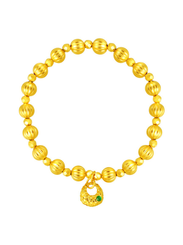 TOMEI Antique Gold Series Lock Bracelet, Yellow Gold 999