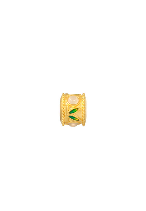 TOMEI Nephrite LuLu Tong Charm, Yellow Gold 999