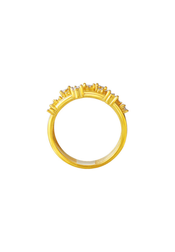 TOMEI Diamond Cut Collection Quintuple Ring, Yellow Gold 916