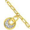 TOMEI Lusso Italia Dual-Tone Lock Pad Bracelet, Yellow Gold 916