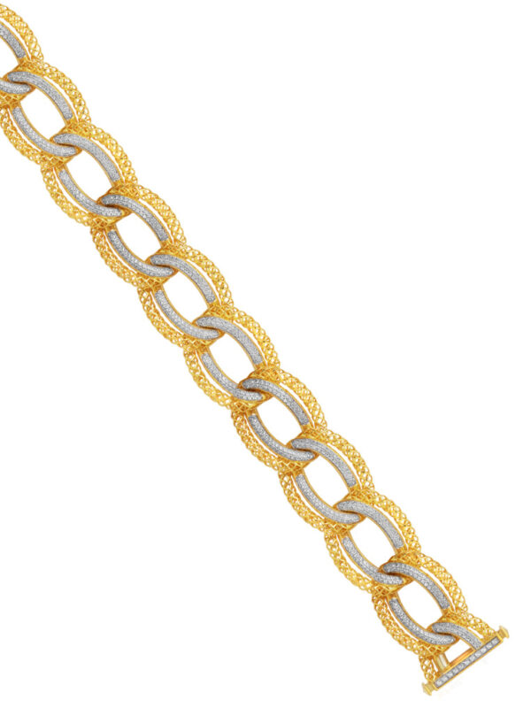 TOMEI Diamond Cut, The Klasik Series Bracelet, Yellow Gold 916