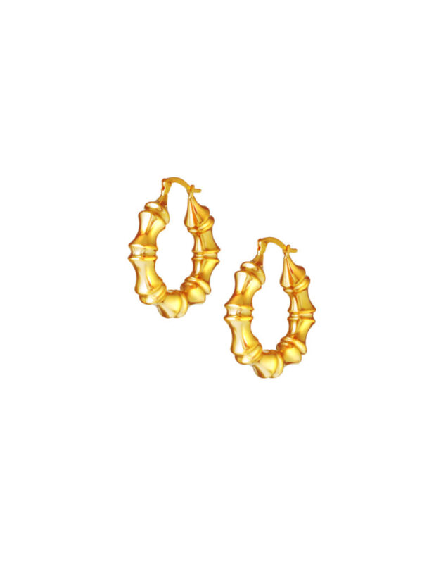 TOMEI Lusso Italia Sturdy Hoop Earrings, Yellow Gold 916