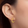 TOMEI Lusso Italia Twist Loop Earrings, Yellow Gold 916