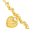 TOMEI Heart Net Bracelet, Yellow Gold 916