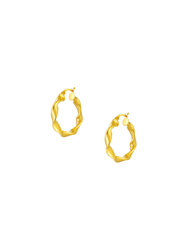 TOMEI Lusso Italia Twist Loop Earrings, Yellow Gold 916