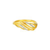 TOMEI Dual-Tone Ring Of Freedom, Yellow Gold 916