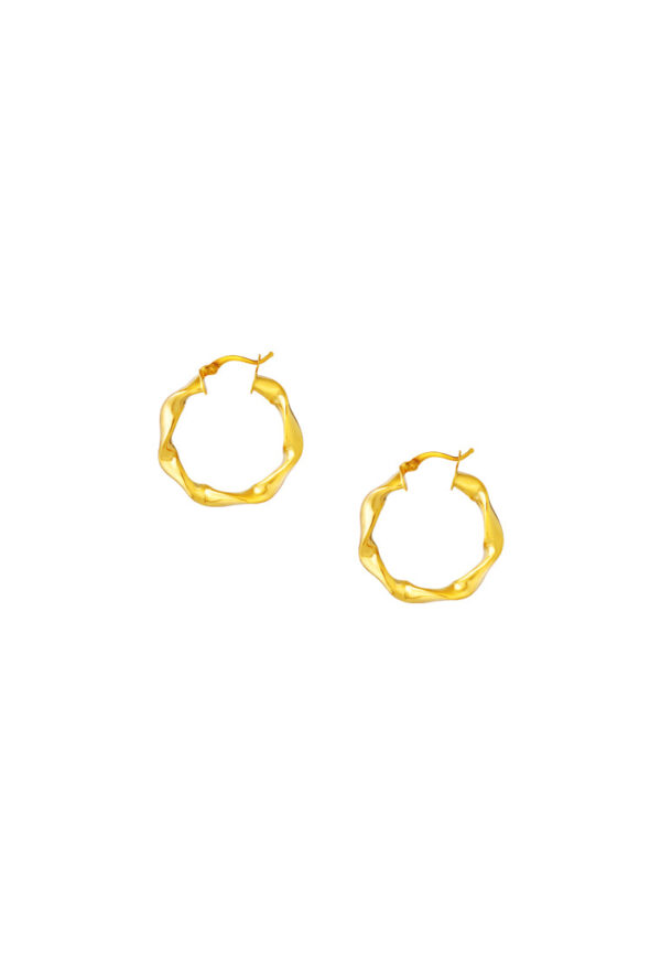 TOMEI Lusso Italia Twist Loop Earrings, Yellow Gold 916
