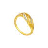 TOMEI Dual-Tone Ring Of Freedom, Yellow Gold 916