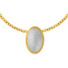 TOMEI Diamond Cut Collection Ellipse Pendant, Yellow Gold 916
