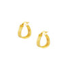 TOMEI Lusso Italia Stripe Loop Earrings, Yellow Gold 916