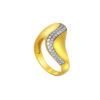 TOMEI Diamond Cut Collection Curvy Ring, Yellow Gold 916