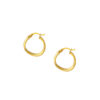 TOMEI Lusso Italia Stripe Loop Earrings, Yellow Gold 916