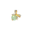 TOMEI Diamond Cut Collection, The Ribbon Jade Pendant, Yellow Gold 916